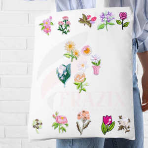 Parche bordado de tela de sarga hecho a mano de Pakistán, nuevo diseño personalizado, estilo cosido, plástico de PVC, forma de flor hecha a mano - Product Image 5