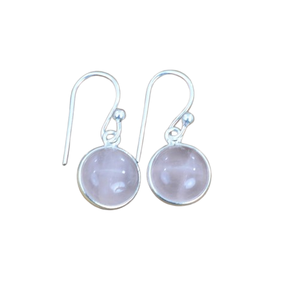 Boho Style 925 Sterling Silver Rose Quartz Gemstone Boucles D'oreilles Bijoux À La Main Boucles D'oreilles En Argent Bijoux Pour Femmes Cadeau De Mariage Pour - Product Image 1