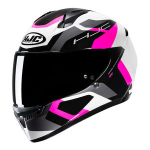 Casco de Motocicleta Integral HJC C10, Nuevo Casco Abatible de Carreras con Visera Doble, Diseño Predator, Talla XL - Product Image 1