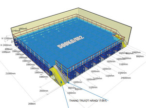 Sistema de estantería de almacenamiento de almacén de acero Plataforma de piso de entresuelo Estante de escalera Estante de almacenamiento de palés Corrosión apilable - Product Image 2