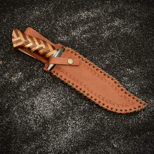 Couteau en acier D2 fait à la main 10 pouces de long Bundle Bowie Full Tang Couteaux de chasse à lame fixe avec manche en palissandre - Product Image 6