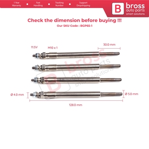 BGP65-1 4 ชิ้นปลั๊กฮีตเตอร์เรืองแสง GX128 0100226353 สำหรับ A W168 Vaneo1.7 CDI - Product Image 5