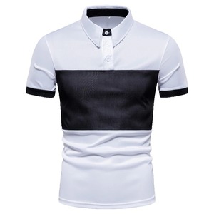 Camisa de manga corta con bloques de color para hombre, nueva ropa de solapa de verano, camiseta Polo - Product Image 5