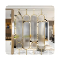 Cloison décorative en verre de luxe, séparateur de pièce en acier inoxydable pour salon moderne, bureau, fabricant, grossiste, exportateur