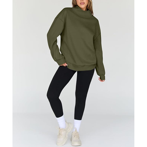 Sudaderas con hombros descubiertos y cuello alto para mujer, Tops de lana, jersey de gran tamaño, trajes de otoño, ropa de moda de invierno 2024 - Product Image 5