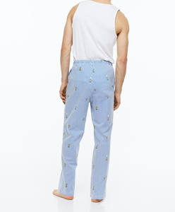 กางเกงจ็อกเกอร์ผู้ชายพิมพ์ลายดิจิทัลแบบใหม่ เอวกลาง ผ้าฝ้าย ชุดนอน กางเกงเลกกิ้งฤดูร้อน ปักลาย OEM น้ำหนักเบา - Product Image 3