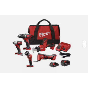Kit d'outils sans fil avec meuleuse d'angle, tournevis, marteau perforateur, perceuse et clé à chocs pour le bricolage, kit d'outils de rénovation - Product Image 2