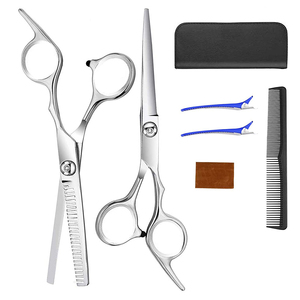 Tijeras de Barbero de Acero Inoxidable con Mango Largo y Diseño para Diestros, para Peluquería y Cuidado del Cabello - Product Image 1
