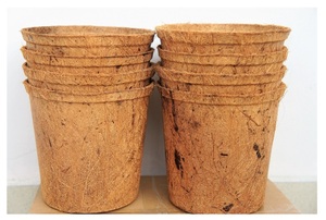 Pots en fibre de coco naturels respectueux de l'environnement pour le jardinage, l'agriculture au meilleur prix compétitif, plusieurs tailles à partir de 99 données dorées - Product Image 4