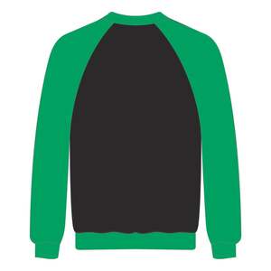 The Links Incorporated Sweat-shirt noir à manches raglan vertes Vêtements personnalisés d'organisation civique et professionnelle noirs - Product Image 3