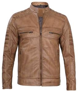 Chaqueta de Cuero para Hombre con Acabado Premium, Estilo Urbano Casual, Ropa de Cuero Vacuno, Fabricación Personalizada OEM al por Mayor - Product Image 1