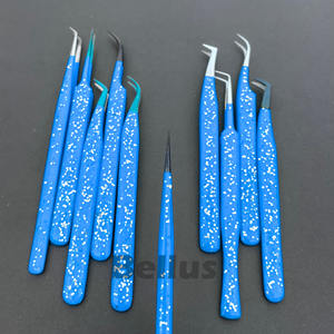 Pinzas de pestañas con punta de plata únicas al por mayor, extensiones de pestañas elegante para diseño personalizado, acero sostenible con logotipo personalizado - Product Image 4