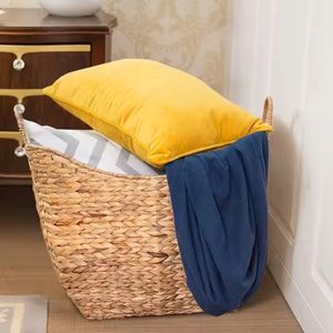 Cesta de jacinto de agua, venta al por mayor, cesta decorativa sostenible hecha a mano, ligera, duradera, ecológica, regalo de vacaciones - Product Image 5