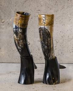 Auténtico Vikingo, soporte de hierro de alta calidad, copa de vino, estilo clásico, cuerno para beber, comida segura, cerveza sin fugas, beber HF Crafts - Product Image 4