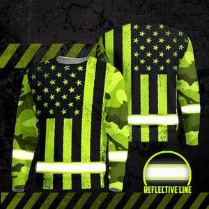 Custom <b>Light</b> Weight Breathable High Quality Safety <b>Work</b> Custom Logo Sublimation Safety Shirt for Men - Product Image 5