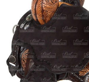 Selle de compétition de luxe en cuir de vachette véritable faite à la main pour l'équitation western et les courses de chevaux - Fournisseur en gros - Product Image 3