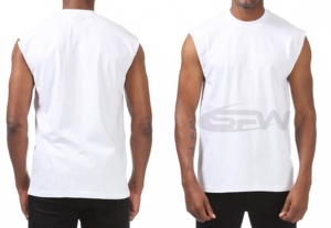 Camiseta sin mangas deportiva de verano para hombre, de gran tamaño, con estampado personalizado, de tela gruesa, estilo chaleco muscular, superventas - Product Image 6