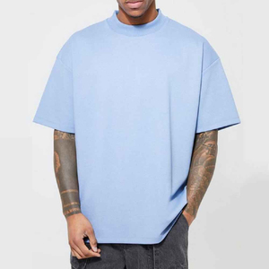 Camiseta de material Premium con hombros caídos personalizada con ajuste cuadrado para hombre, estilo de calle, diseño impreso personalizado - Product Image 6