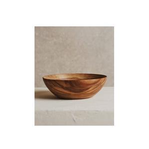 Bol de service de mariage en bois naturel laqué, artisanal, design personnalisé, bol à salade, fruits, service moderne, bol en bois de luxe - Product Image 2