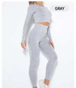 Conjunto Deportivo de Gimnasio para Yoga, 2 Piezas, Sólido, Transpirable, Sin Costuras, Ropa Deportiva de Alta Calidad para Mujer - Product Image 6