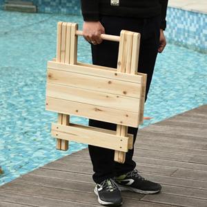 Tavolo da Giardino Pieghevole WELL HOME con Finitura Non Verniciata per Uso Esterno - Product Image 6