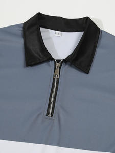 Sudadera tamaño EE. UU. logotipo personalizado algodón poliéster Fitness Polo cuello Golf camisa hombres entrenamiento Deporte Camiseta - Product Image 5