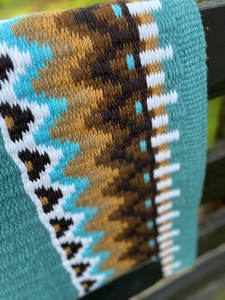 Western Show Horse Saddle Blanket Diseño de Nueva Zelanda Manta de sillín de lana hecha a mano Top Wool Saddle Pad Size - Product Image 3