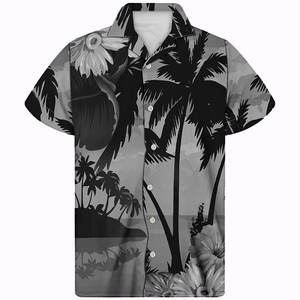 Venta al por mayor de camisas hawaianas de manga corta para hombre que absorbe la humedad camisas de manga corta con botones para hombre - Product Image 5