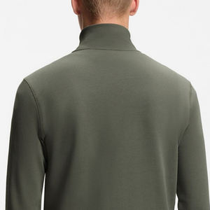 Sweat-shirt pour homme en matière respirante et confortable avec logo personnalisé, manches longues, col zippé, design à prix avantageux - Product Image 5