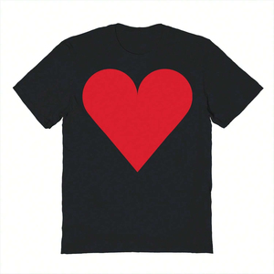 Camiseta de alta calidad para hombre con estampado de corazón personalizado, ropa informal en colores sólidos, camiseta de la mejor calidad para hombre - Product Image 3