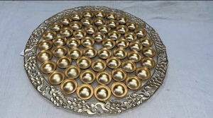 High Quality Round Shape Solid <b>Brass</b> Urli Carved Metal Decor for Events and Weddings Newest Design - Product Image 6