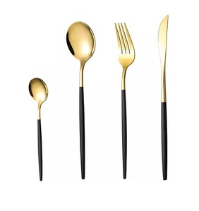 Juego de cubiertos de acero inoxidable con acabado en relieve, juego de cubiertos de Metal de tamaño personalizado, diseño único - Product Image 5