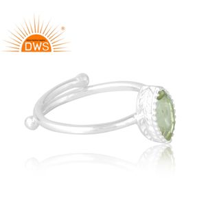 แหวนเงินแท้ 925 ประดับพลอยเลมอนโทแพซธรรมชาติ งานแฮนด์เมดขายดีที่สุด เครื่องประดับสั่งทำสำหรับผู้หญิง ของขวัญสำหรับเธอ - Product Image 4