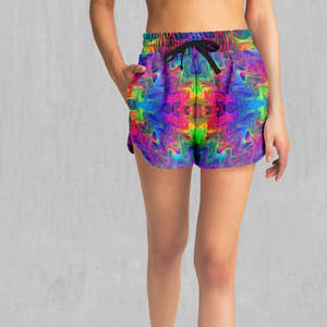 Ropa informal para exteriores, pantalones cortos de sublimación para mujer, pantalones cortos con estampado de sublimación de verano para mujer de etiqueta privada para mujer - Product Image 1