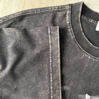 OEM Impression DTG personnalisée impression bouffée par sublimation broderie lourde vintage 100% coton délavé à l'acide t-shirt