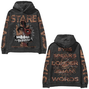 Sweats à capuche vintage de haute qualité pour hommes, streetwear lourd en coton, nouvel arrivage 2025, logo personnalisé - Product Image 3