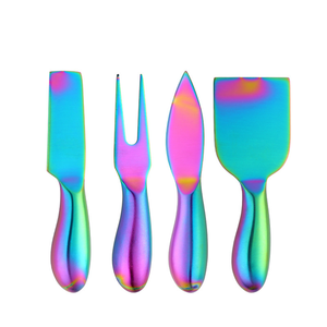 Juego de cuchillos para queso de 4 piezas de acero inoxidable de alta calidad al por mayor en muchos colores para fiesta hogar restaurante a bajo precio - Product Image 4
