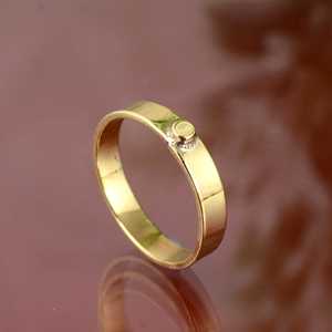 Anillo de boda de Latón chapado en oro de 18 quilates resistente al agua de moda para mujer, regalo de joyería elegante para parejas - Product Image 3