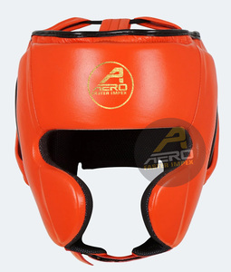 Protège-tête professionnel en cuir synthétique véritable confortable pour l'entraînement de boxe conçu pour une protection sécurisée - Product Image 1