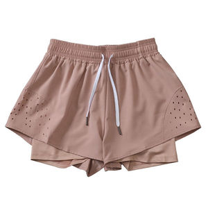 Pantalones cortos transpirables para mujer de alta calidad para correr, venta al por mayor con logotipo personalizado - Product Image 4