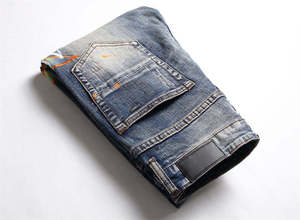 Factory Price Wholesale Hip Hop Plus Size Pants <b>Ripped</b> Denim Trousers Custom Designer Stacked <b>Jeans</b> <b>Men</b> <b>Ripped</b> <b>Mens</b> <b>Jean</b> - Product Image 3
