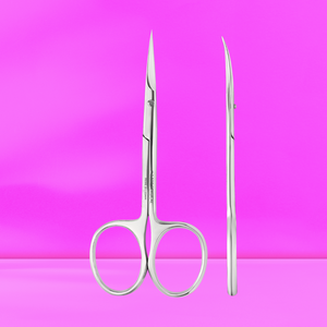 Ciseaux à cuticules professionnels 10 21 mm pour le soin des ongles, manche en céramique, lame droite pour manucure, logo personnalisé, produit de beauté 3PRO-5539 - Product Image 1