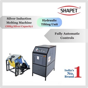 Machine industrielle de fonte d'induction d'argent de 30 kilogrammes avec l'unité de inclinaison et l'équipement de refroidissement - Product Image 5