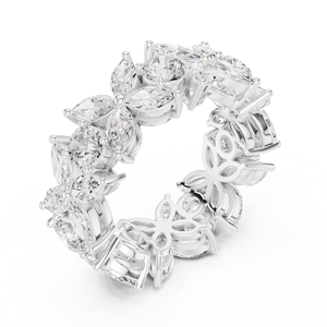 Adrona 10K แหวนหมั้นเพชรโมอิสฮาโลคลาสสิกสีทอง - Product Image 4