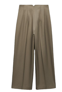 กางเกงขายาวสีน้ำตาลเบจสำหรับผู้หญิงที่มีเอกลักษณ์และหรูหราสำหรับใช้ในสำนักงานและงานปาร์ตี้ - Product Image 2