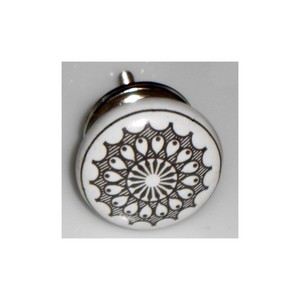 Tiradores de cajón hechos a mano con forma de flor 2025, excelente diseño, estilo antiguo, Color blanco, decoración de armario para sala de estar, perillas de cerámica - Product Image 4