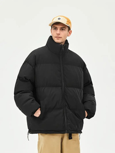 Veste matelassée d'hiver de haute qualité pour hommes, imperméable, coupe-vent, respirant, confortable et chaud, manteau en cuir, capuche en fourrure, grande taille pour - Product Image 3