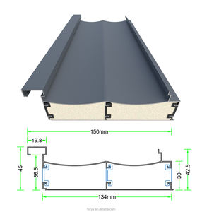 Tôle de toiture en aluminium et polyuréthane à rupture de pont <span class=keywords><strong>thermique</strong></span>, isolation <span class=keywords><strong>thermique</strong></span> et phonique, résistante au feu et à l'eau, écologique, pour villas de luxe modernes - Product Image 3
