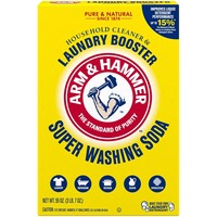 Arm & Hammer Super Washing Soda Nettoyant ménager et amplificateur de lavage, Carbonate de sodium naturel, Boîte de 55 oz