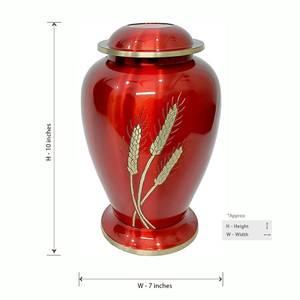 Urna artesanal para cenizas humanas | Recuerdo conmemorativo Premium | Caja de urna de latón para adultos Premium - Product Image 1